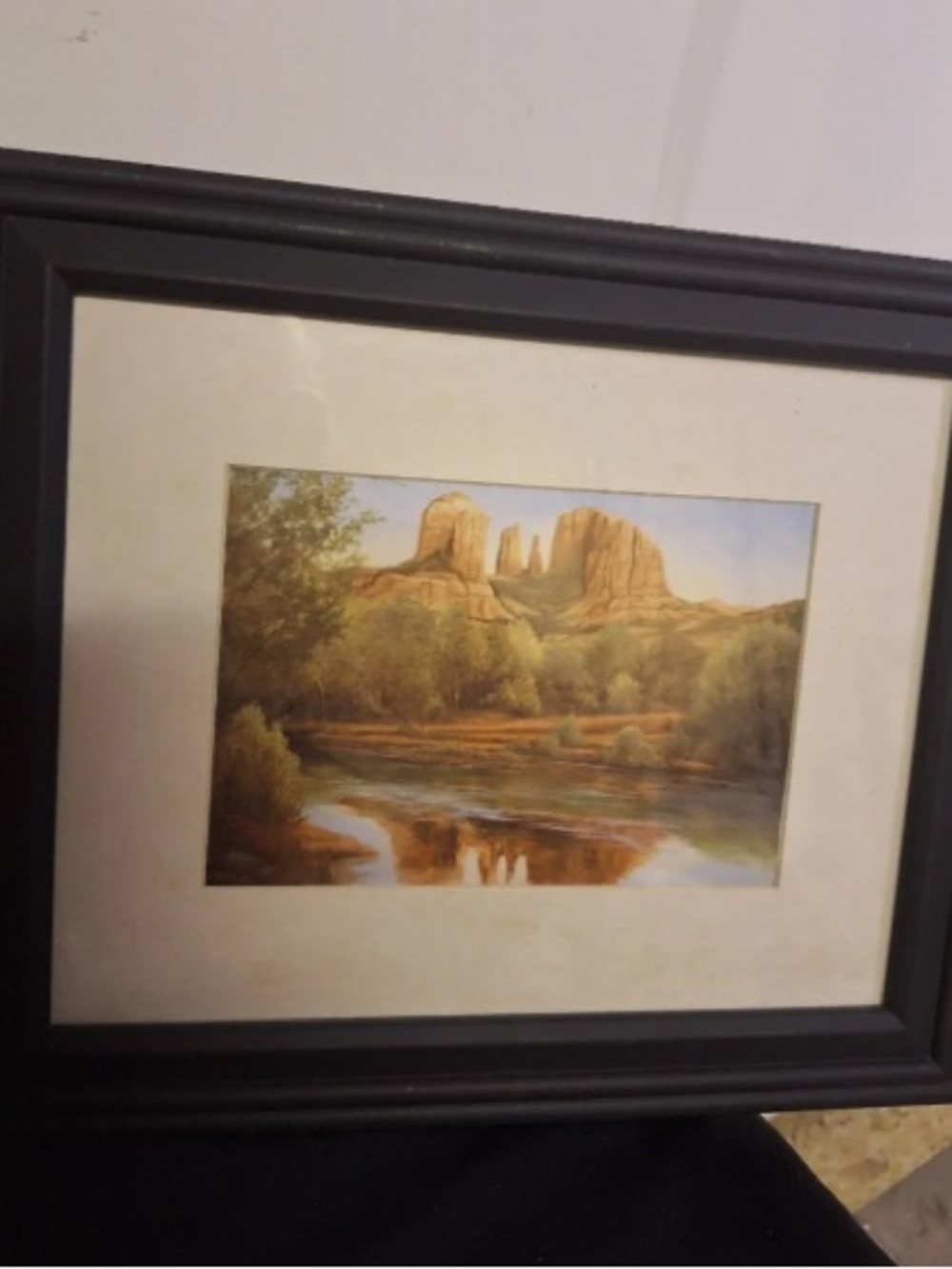 Black Frame 8" X 10" For Hanging Or Hang Existing Sedona Hills Picture
